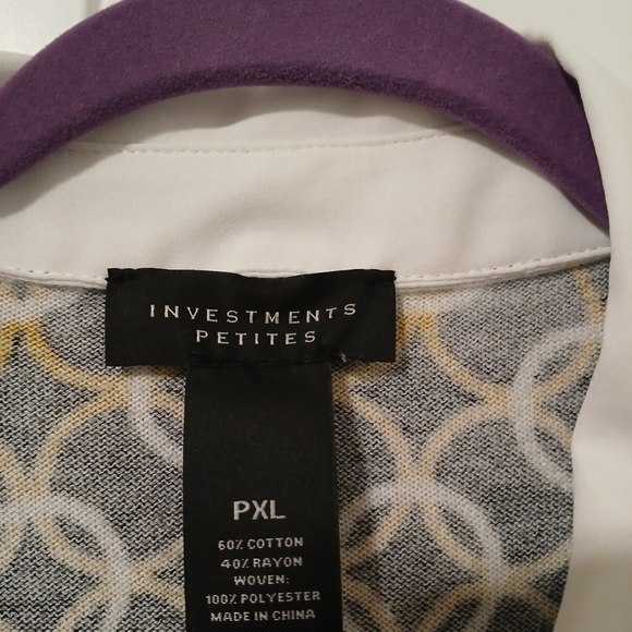 INVESTMENTS PETITES SWEATER WITH COLLAR - Picture 3 of 9